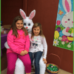 Pretty Little Girls with Easter Bunny
