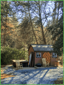 2-Person Tiny Cabin with Hot Tub
